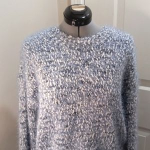 So, Blue/White Eyelash Sweater